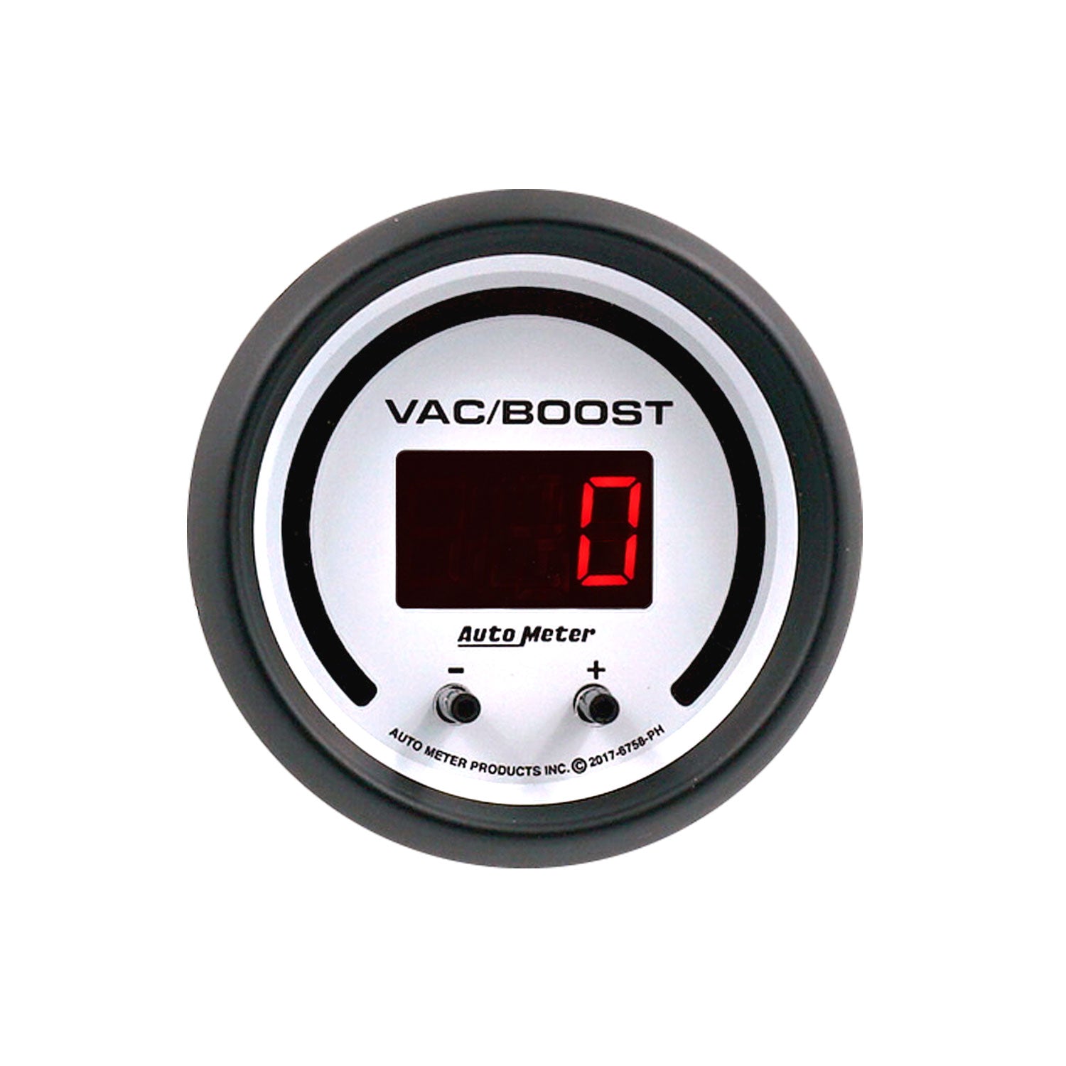 AutoMeter 6758-PH - GAUGE, VAC/BOOST, 2 1/16", TWO CHANNEL, SELECTABLE, PHANTOM ELITE DIGITAL 2