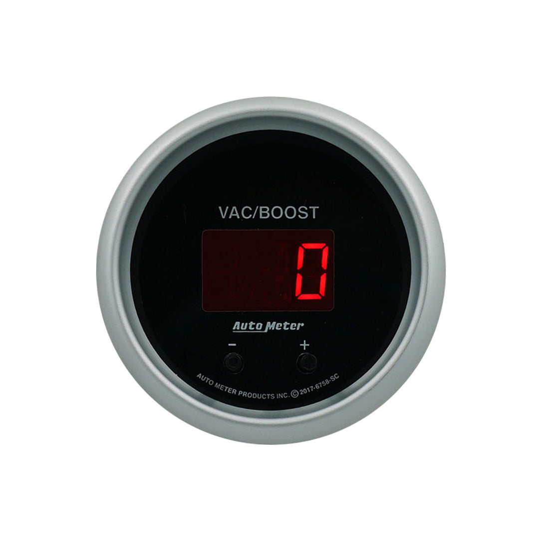 AutoMeter 6758-SC - GAUGE, VAC/BOOST, 2 1/16", TWO CHANNEL, SELECTABLE, SPORT-COMP ELITE DIGITAL 4