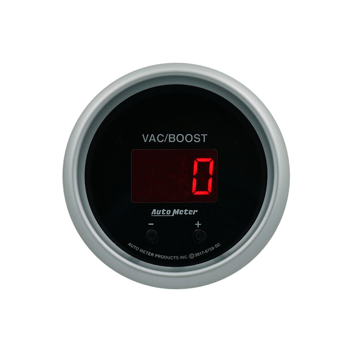 AutoMeter 6758-SC - GAUGE, VAC/BOOST, 2 1/16", TWO CHANNEL, SELECTABLE, SPORT-COMP ELITE DIGITAL 4