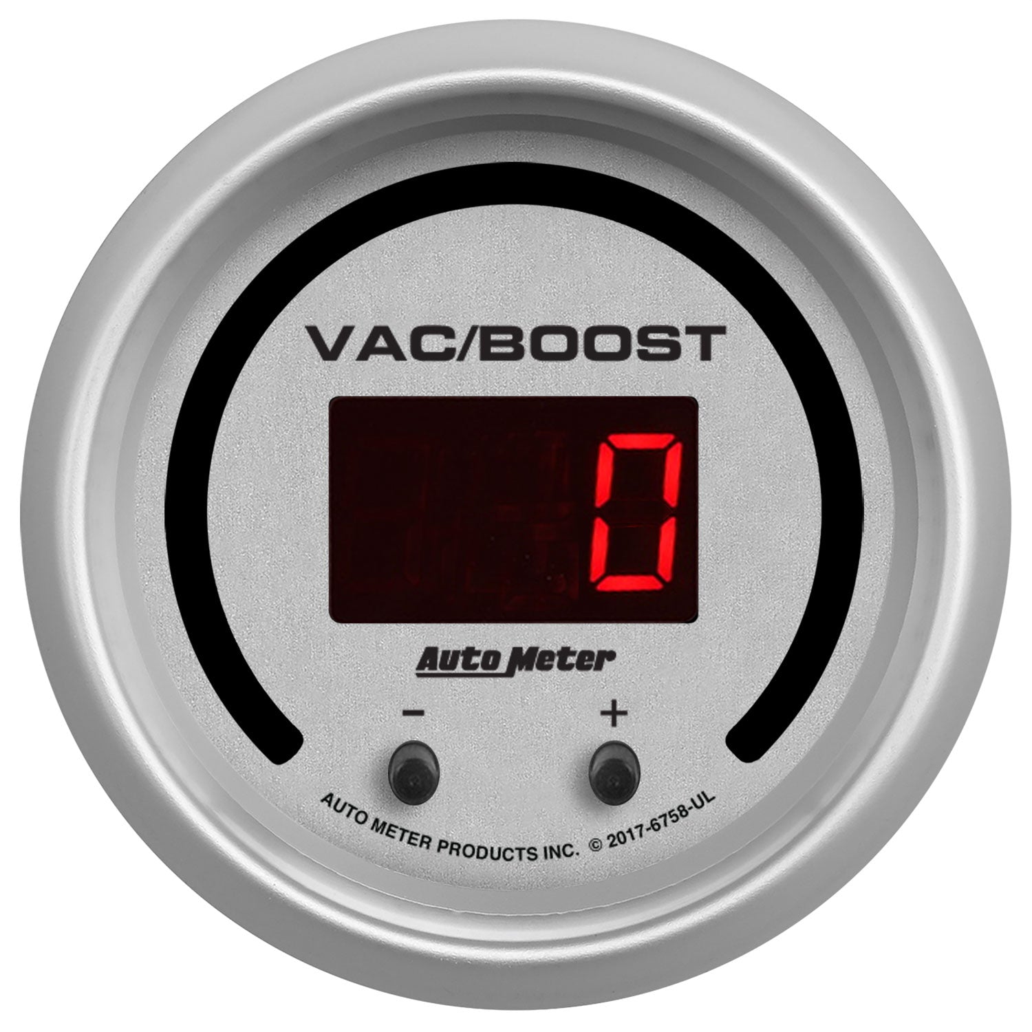 AutoMeter 6758-UL - GAUGE, VAC/BOOST, 2 1/16", TWO CHANNEL, SELECTABLE, ULTRA-LITE ELITE DIGITAL 4
