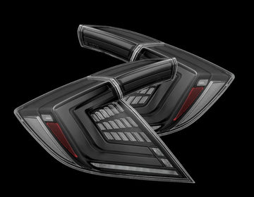 AlphaRex 676000 - Prismatic LED Taillights Black Red 2