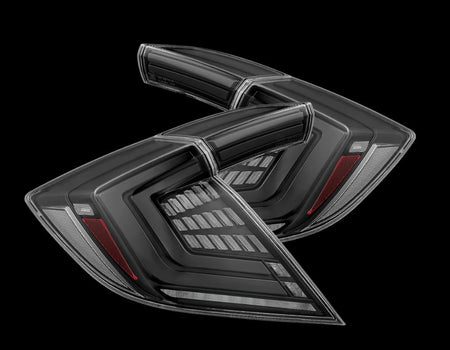 AlphaRex 676000 - Prismatic LED Taillights Black Red 2