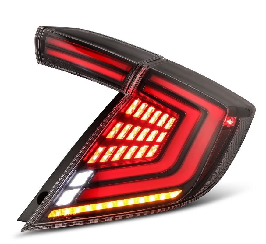 AlphaRex 676000 - Prismatic LED Taillights Black Red 5