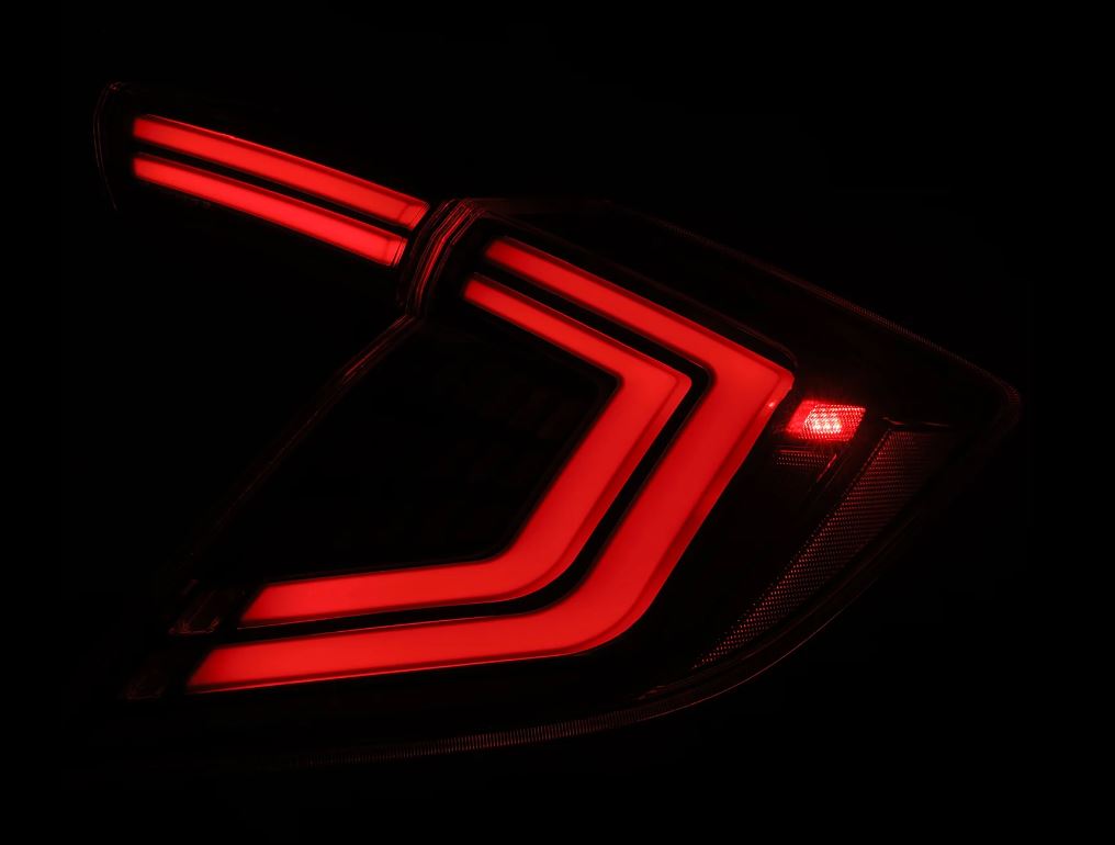 AlphaRex 676000 - Prismatic LED Taillights Black Red