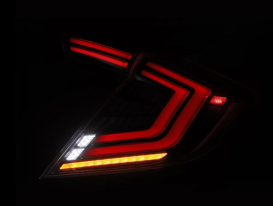 AlphaRex 676000 - Prismatic LED Taillights Black Red