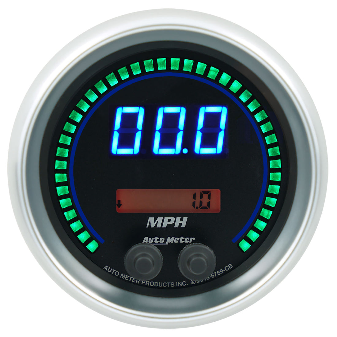 AutoMeter 6789-CB - GAUGE, SPEEDO, 3 3/8", 260 MPH / 260 KM/H, ELEC PROGRAM, COBALT ELITE DIGITAL
