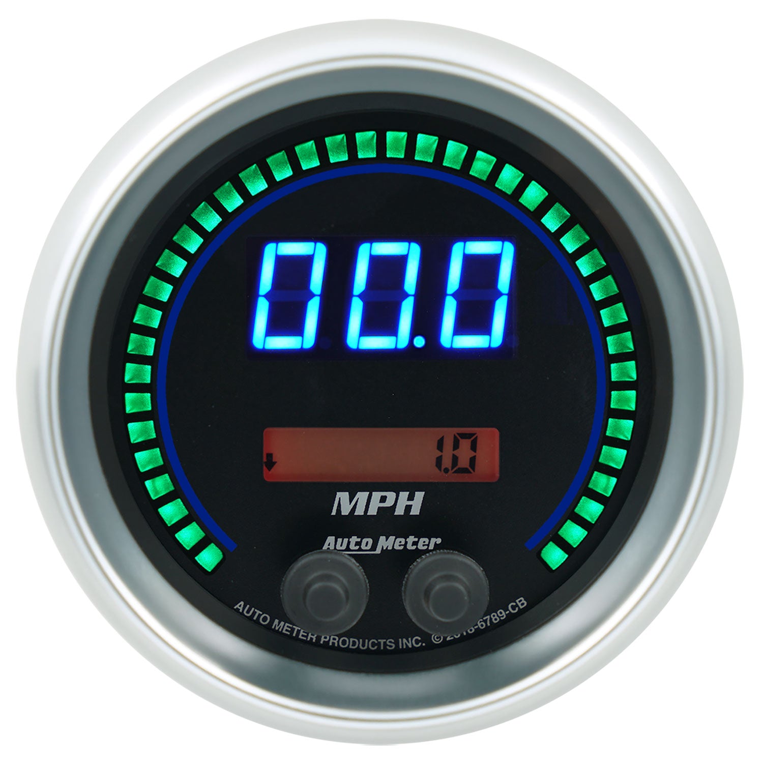 AutoMeter 6789-CB - GAUGE, SPEEDO, 3 3/8", 260 MPH / 260 KM/H, ELEC PROGRAM, COBALT ELITE DIGITAL
