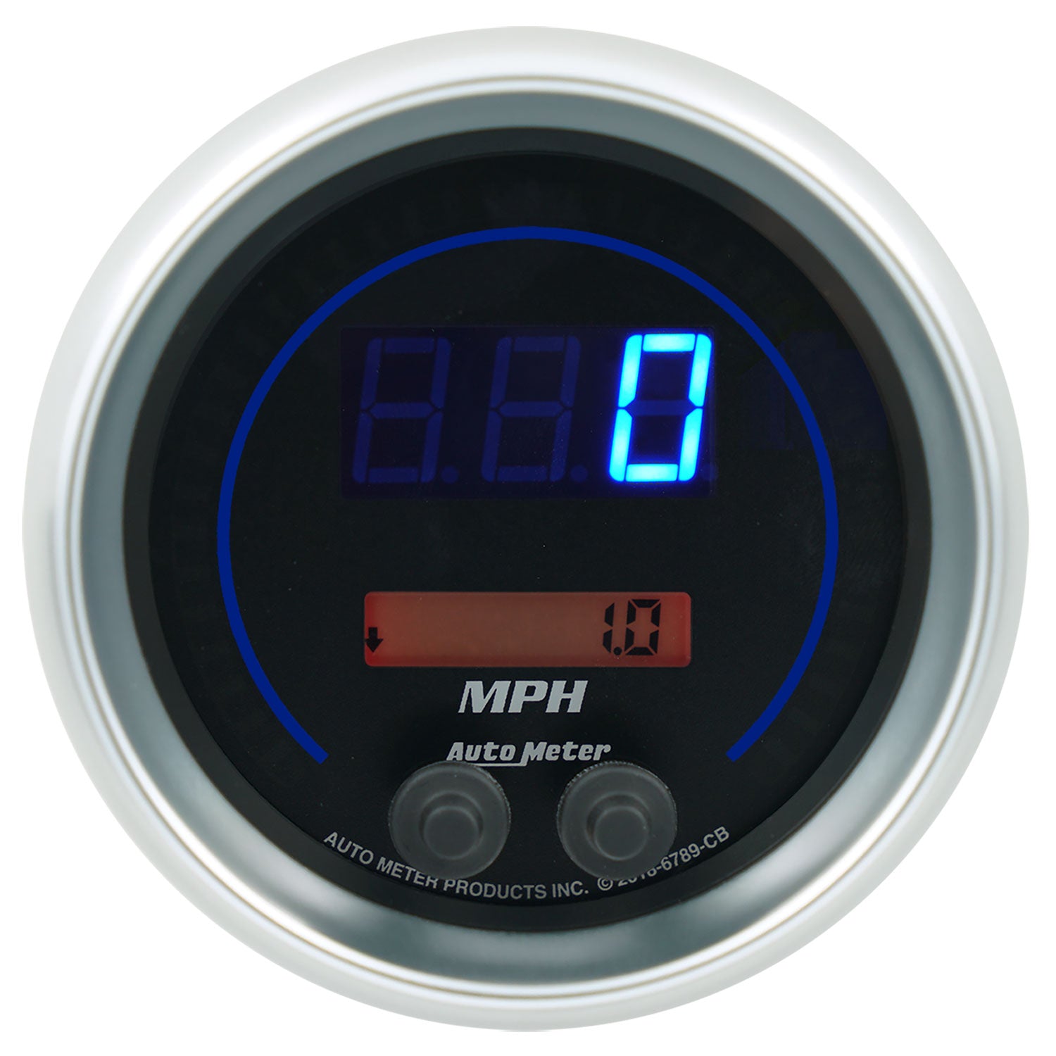 AutoMeter 6789-CB - GAUGE, SPEEDO, 3 3/8", 260 MPH / 260 KM/H, ELEC PROGRAM, COBALT ELITE DIGITAL