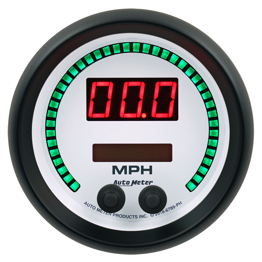 AutoMeter 6789-PH - GAUGE, SPEEDO, 3 3/8", 260 MPH / 260 KM/H, ELEC PROGRAM, PHANTOM ELITE DIGITAL