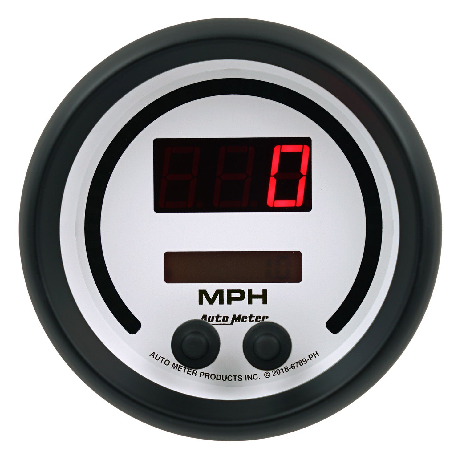 AutoMeter 6789-PH - GAUGE, SPEEDO, 3 3/8", 260 MPH / 260 KM/H, ELEC PROGRAM, PHANTOM ELITE DIGITAL