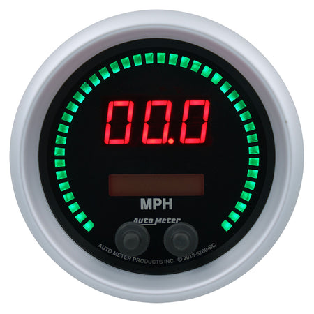 AutoMeter 6789-SC - GAUGE, SPEEDO, 3 3/8", 260MPH / 260KMH, ELEC PROGRAM, SPORT-COMP ELITE DIGITAL 3