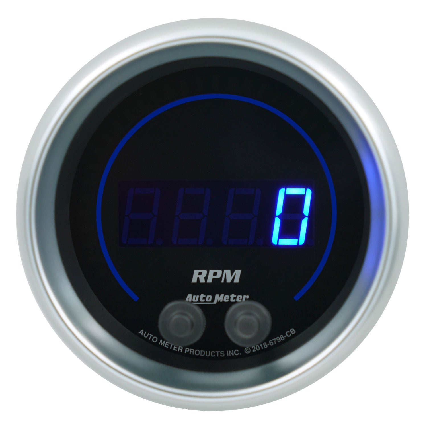 AutoMeter 6798-CB - GAUGE, TACHOMETER, 3 3/8", 16K RPM, IN-DASH, COBALT ELITE DIGITAL
