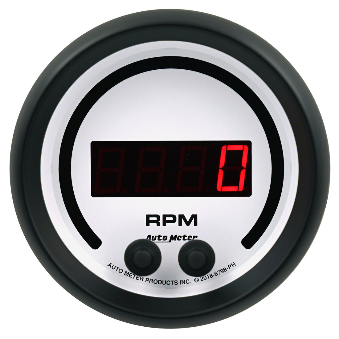 AutoMeter 6798-PH - GAUGE, TACHOMETER, 3 3/8", 16K RPM, IN-DASH, PHANTOM ELITE DIGITAL