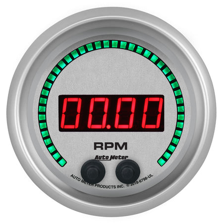 AutoMeter 6798-UL - GAUGE, TACHOMETER, 3 3/8", 16K RPM, IN-DASH, ULTRA-LITE ELITE DIGITAL 3