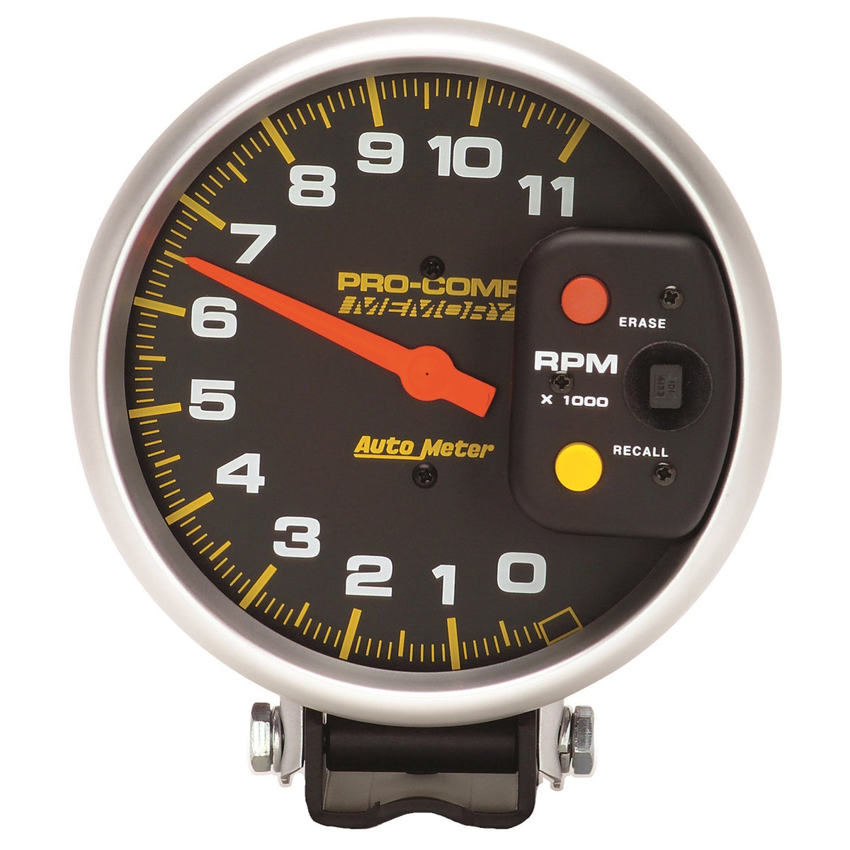 AutoMeter 6811 - GAUGE, TACHOMETER, 5", 11K RPM, PEDESTAL W/PEAK MEMORY, PRO-COMP 3