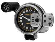 AutoMeter 6836 - GAUGE, TACH, 5", 11K RPM, PRO-STOCK PEDESTAL W/ SUPER LITE & PK MEM, CARBON FIBR 3