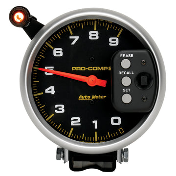 AutoMeter 6851 - GAUGE, TACH, 5", 9K RPM, PEDESTAL W/ QUICK LITE & PEAK MEMORY, PRO-COMP 3