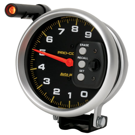 AutoMeter 6851 - GAUGE, TACH, 5", 9K RPM, PEDESTAL W/ QUICK LITE & PEAK MEMORY, PRO-COMP 5
