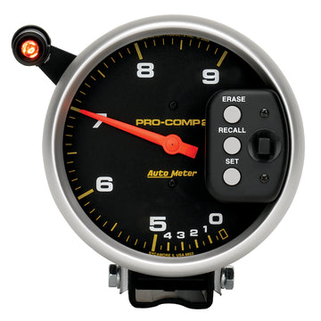AutoMeter 6852 - GAUGE, TACH, 5", 9K RPM, PEDESTAL DUAL RANGE W/ QUICK LITE & PEAK MEM, PRO-COMP 3