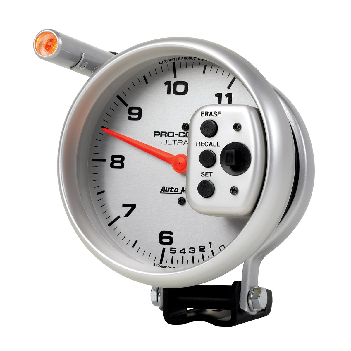 AutoMeter 6855 - GAUGE, TACH, 5", 11K RPM, PEDESTAL W/ QUICK LITE, DUAL RANGE W/PEAK MEMORY, UL 4