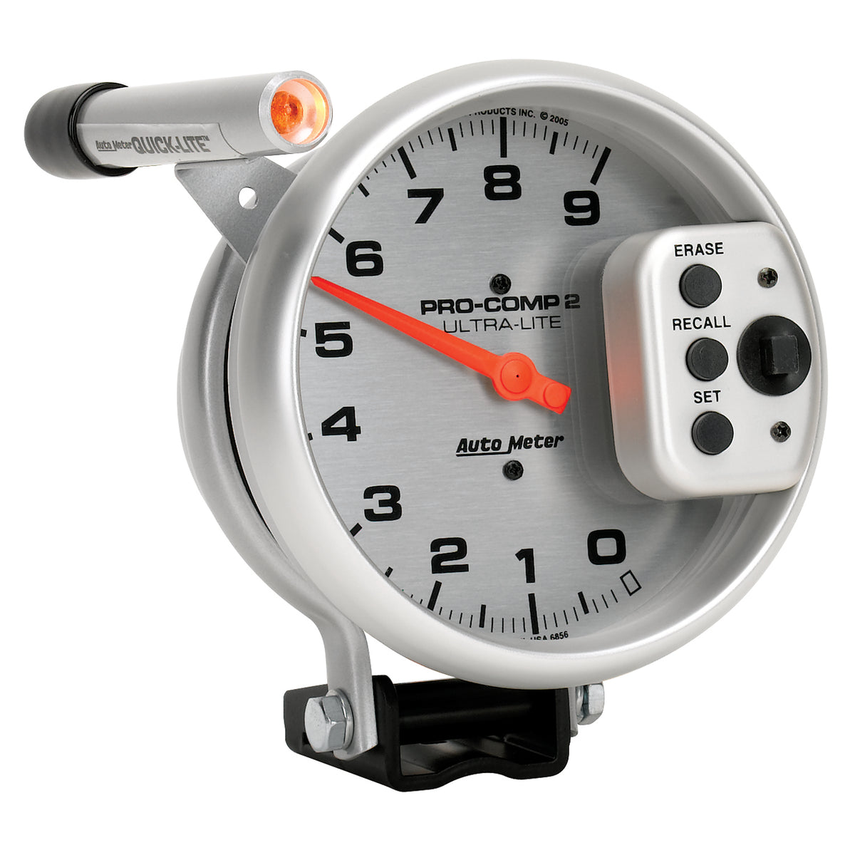 AutoMeter 6856 - GAUGE, TACH, 5", 9K RPM, PEDESTAL W/ QUICK LITE, W/PEAK MEMORY, ULTRA-LITE 5