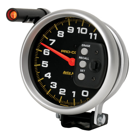 AutoMeter 6857 - GAUGE, TACH, 5", 11K RPM, PEDESTAL W/ QUICK LITE & PEAK MEMORY, PRO-COMP 5