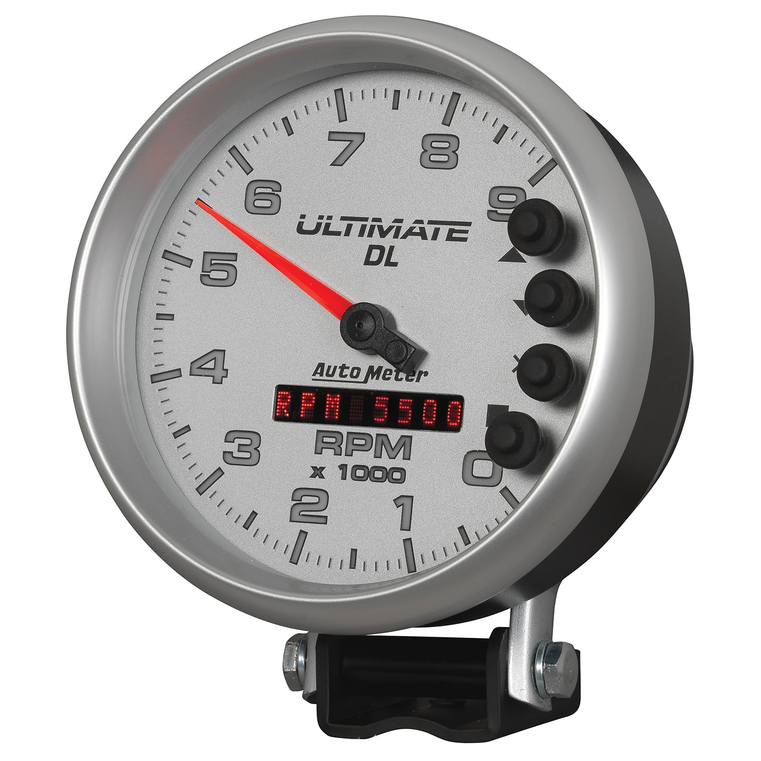 AutoMeter 6894 - GAUGE, TACH, 5", 9K RPM, PEDESTAL, DATALOGGING, ULTIMATE DL PLAYBACK, SILVER 4