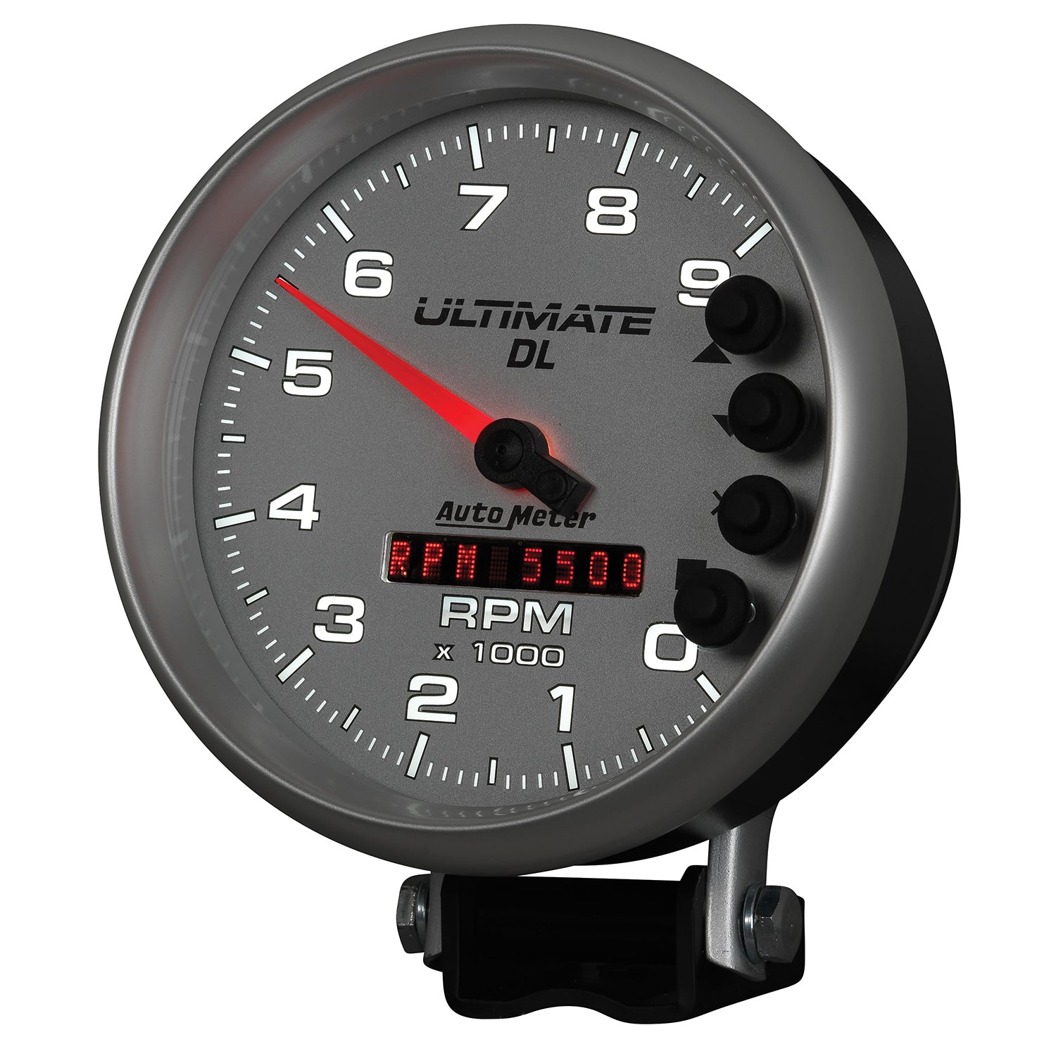 AutoMeter 6894 - GAUGE, TACH, 5", 9K RPM, PEDESTAL, DATALOGGING, ULTIMATE DL PLAYBACK, SILVER 5