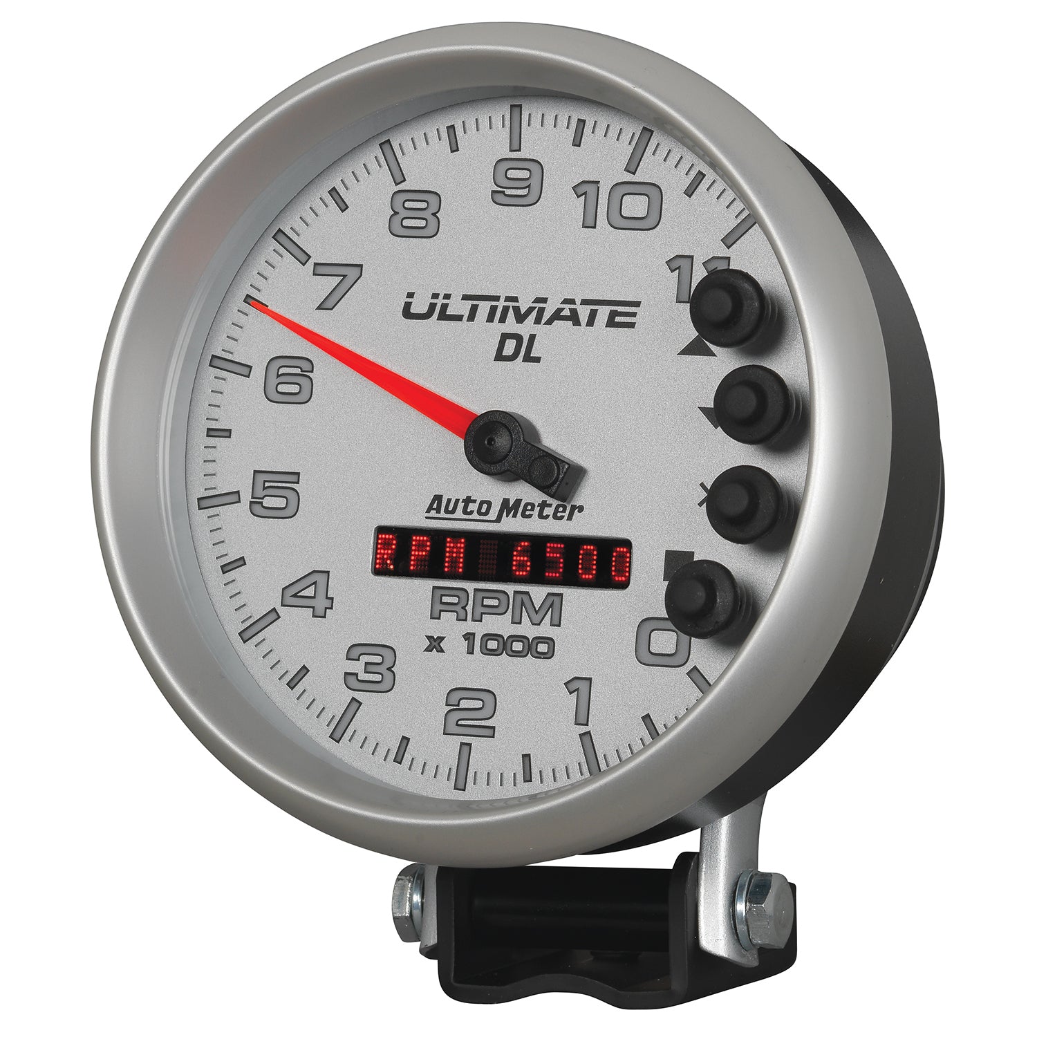 AutoMeter 6895 - GAUGE, TACH, 5", 11K RPM, PEDESTAL, DATALOGGING, ULTIMATE DL PLAYBACK, SILVER 4