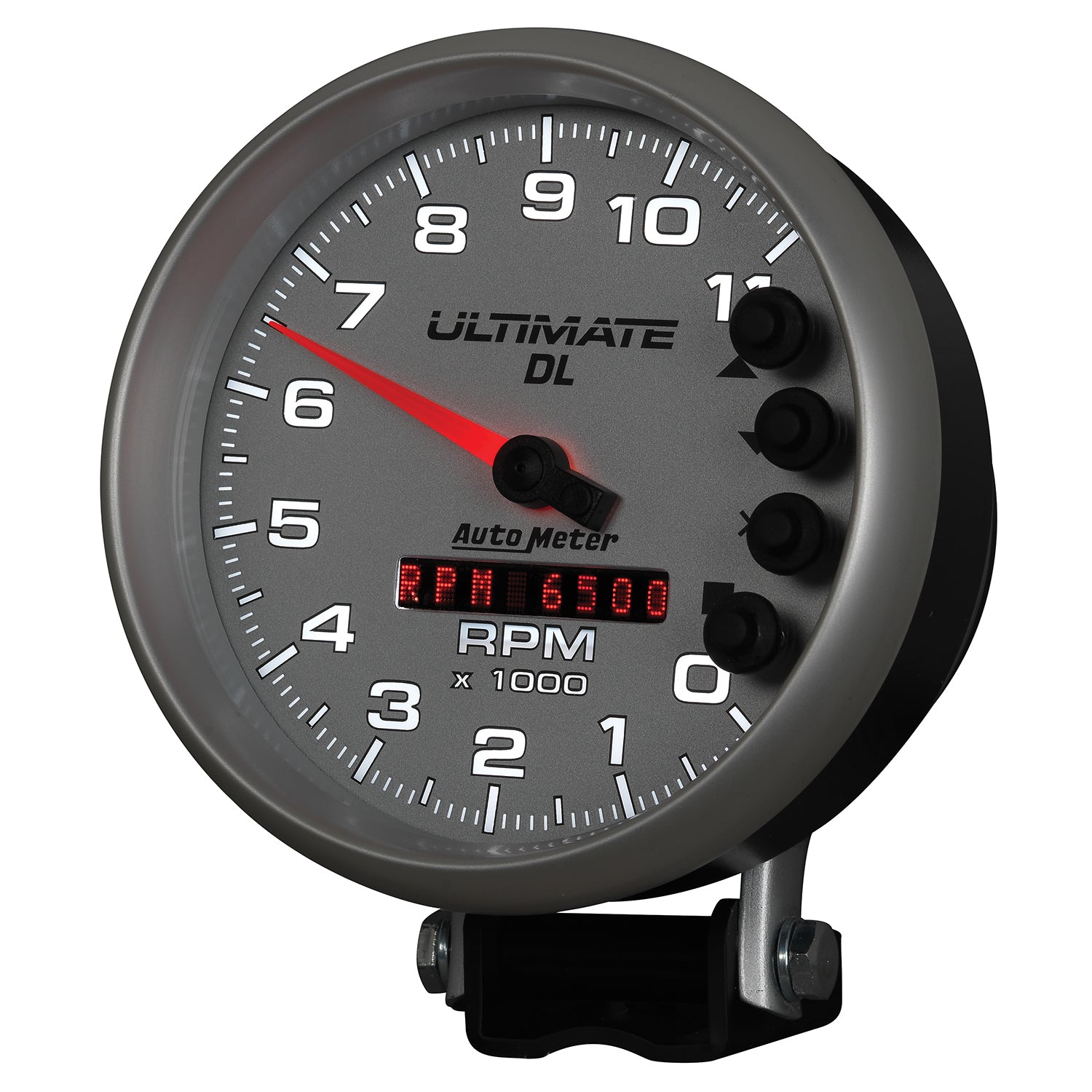 AutoMeter 6895 - GAUGE, TACH, 5", 11K RPM, PEDESTAL, DATALOGGING, ULTIMATE DL PLAYBACK, SILVER 5