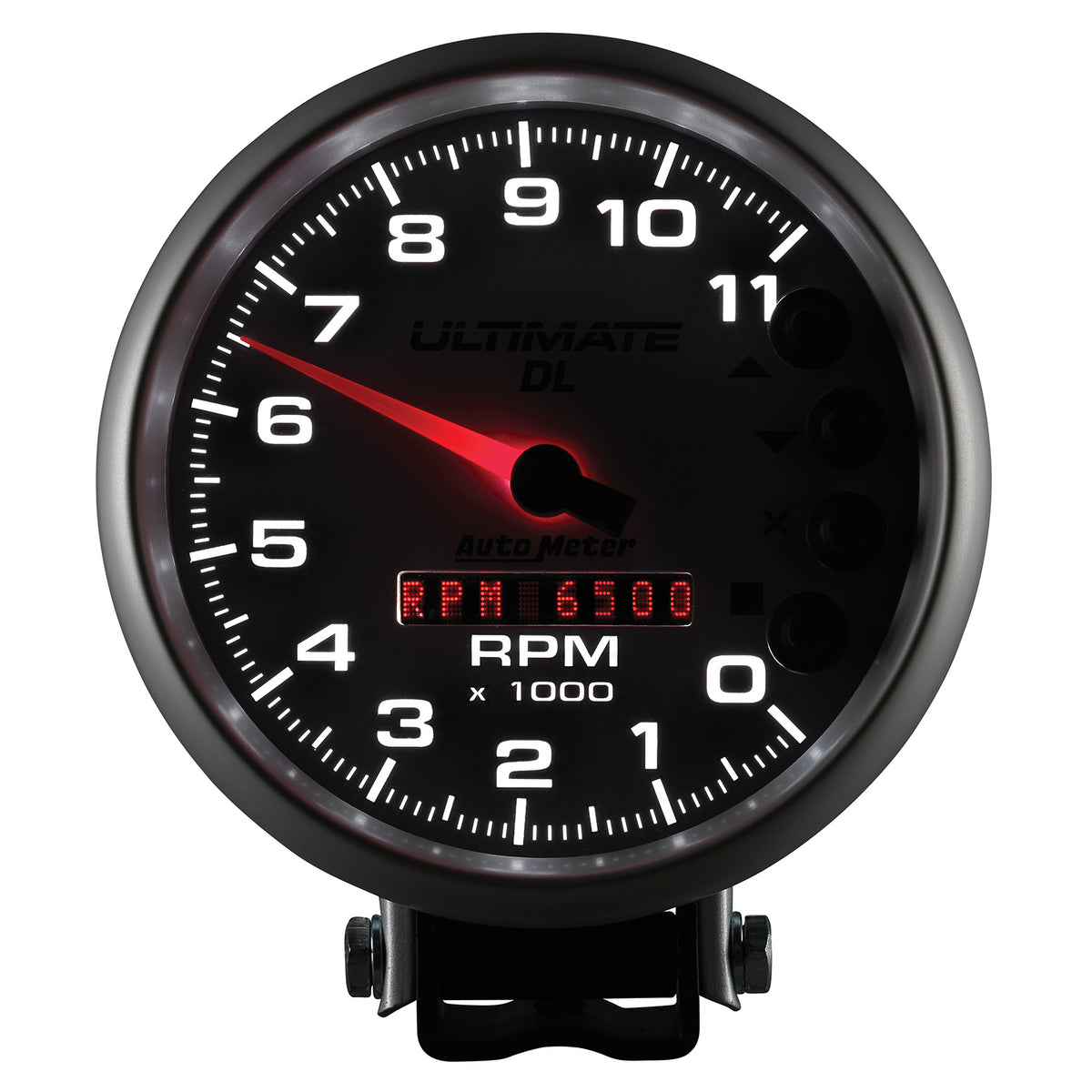 AutoMeter 6895 - GAUGE, TACH, 5", 11K RPM, PEDESTAL, DATALOGGING, ULTIMATE DL PLAYBACK, SILVER 6