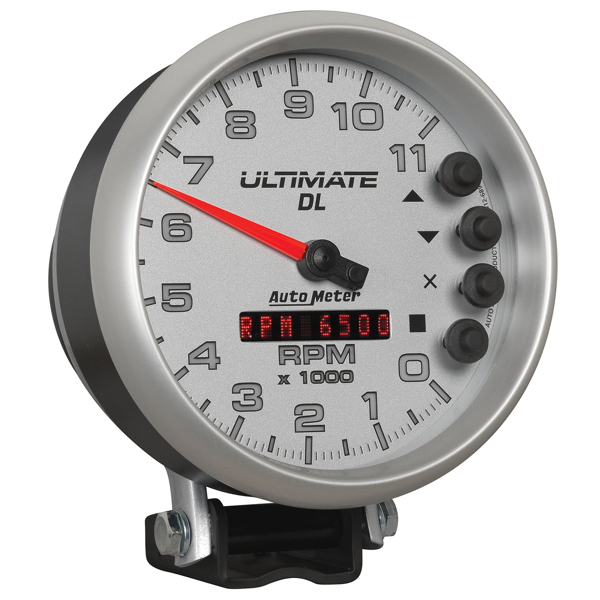 AutoMeter 6895 - GAUGE, TACH, 5", 11K RPM, PEDESTAL, DATALOGGING, ULTIMATE DL PLAYBACK, SILVER 7