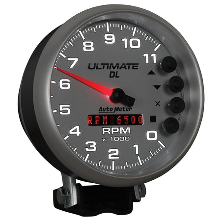AutoMeter 6895 - GAUGE, TACH, 5", 11K RPM, PEDESTAL, DATALOGGING, ULTIMATE DL PLAYBACK, SILVER 8