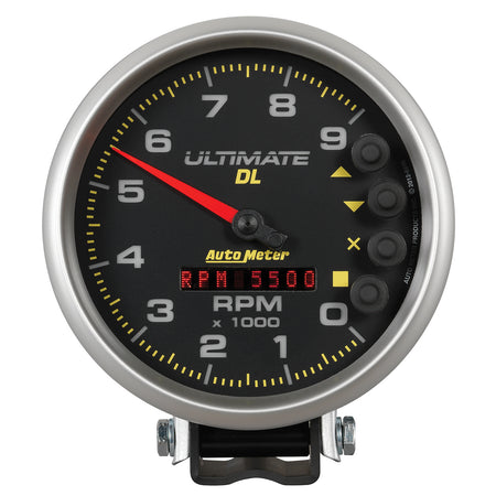 AutoMeter 6896 - GAUGE, TACH, 5", 9K RPM, PEDESTAL, DATALOGGING, ULTIMATE DL PLAYBACK, BLACK 2