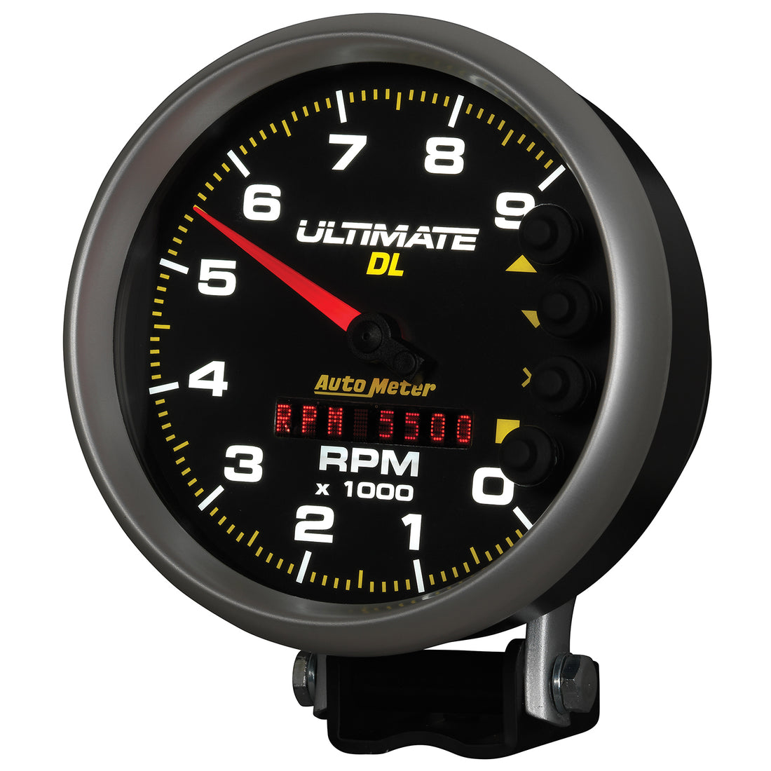 AutoMeter 6896 - GAUGE, TACH, 5", 9K RPM, PEDESTAL, DATALOGGING, ULTIMATE DL PLAYBACK, BLACK 6