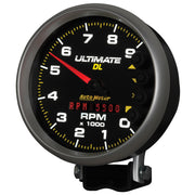 AutoMeter 6896 - GAUGE, TACH, 5", 9K RPM, PEDESTAL, DATALOGGING, ULTIMATE DL PLAYBACK, BLACK 6