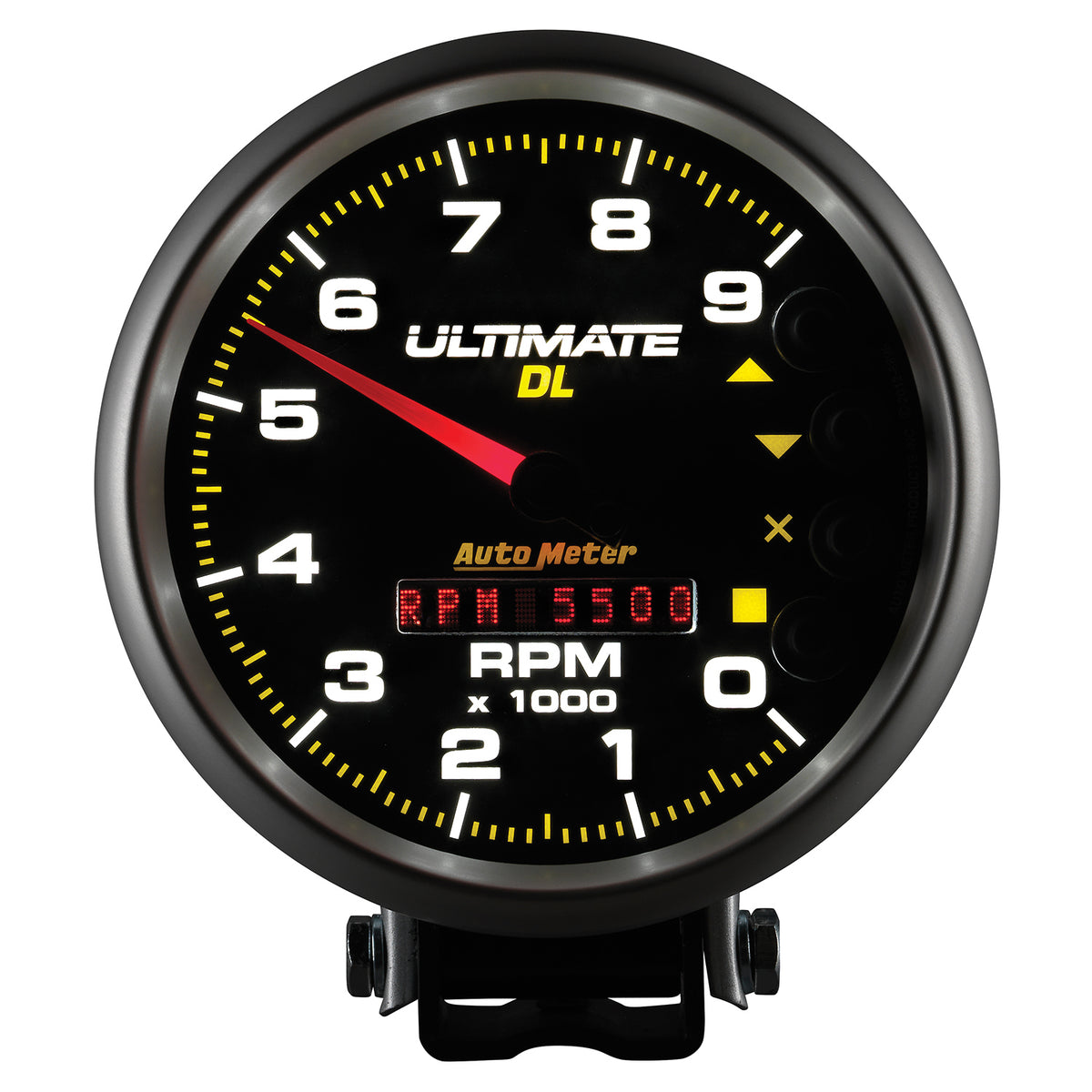 AutoMeter 6896 - GAUGE, TACH, 5", 9K RPM, PEDESTAL, DATALOGGING, ULTIMATE DL PLAYBACK, BLACK 8