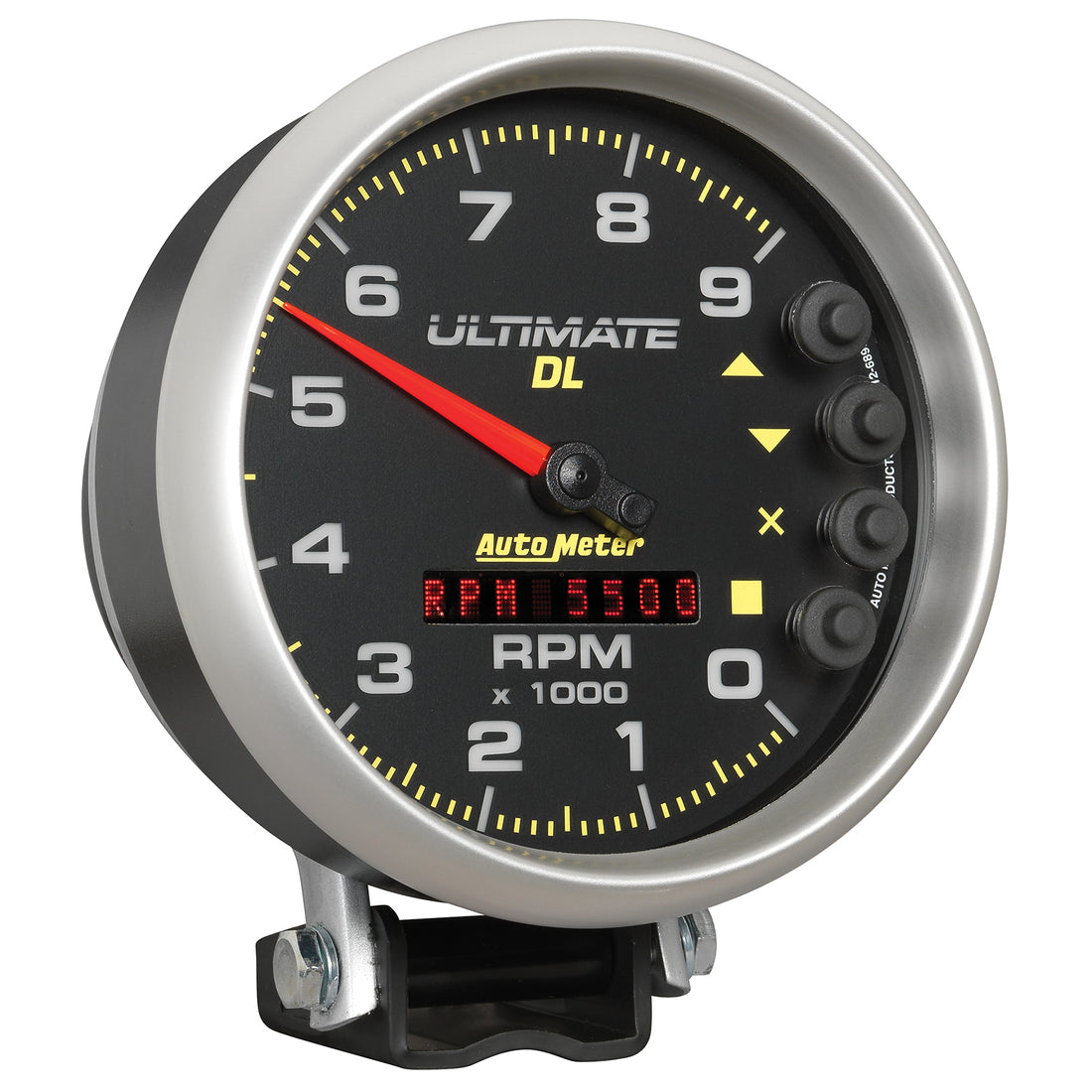 AutoMeter 6896 - GAUGE, TACH, 5", 9K RPM, PEDESTAL, DATALOGGING, ULTIMATE DL PLAYBACK, BLACK 10