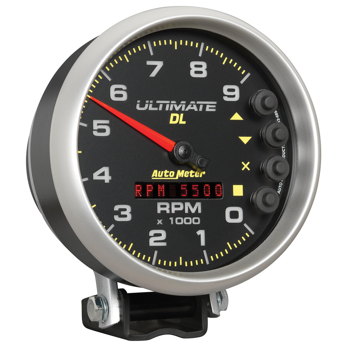 AutoMeter 6896 - GAUGE, TACH, 5", 9K RPM, PEDESTAL, DATALOGGING, ULTIMATE DL PLAYBACK, BLACK 10