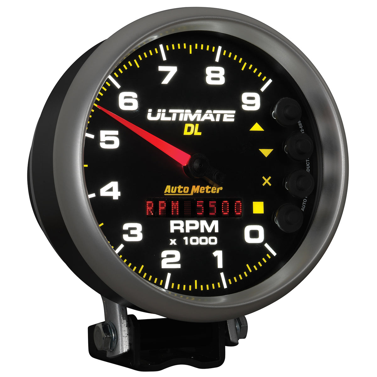 AutoMeter 6896 - GAUGE, TACH, 5", 9K RPM, PEDESTAL, DATALOGGING, ULTIMATE DL PLAYBACK, BLACK 11