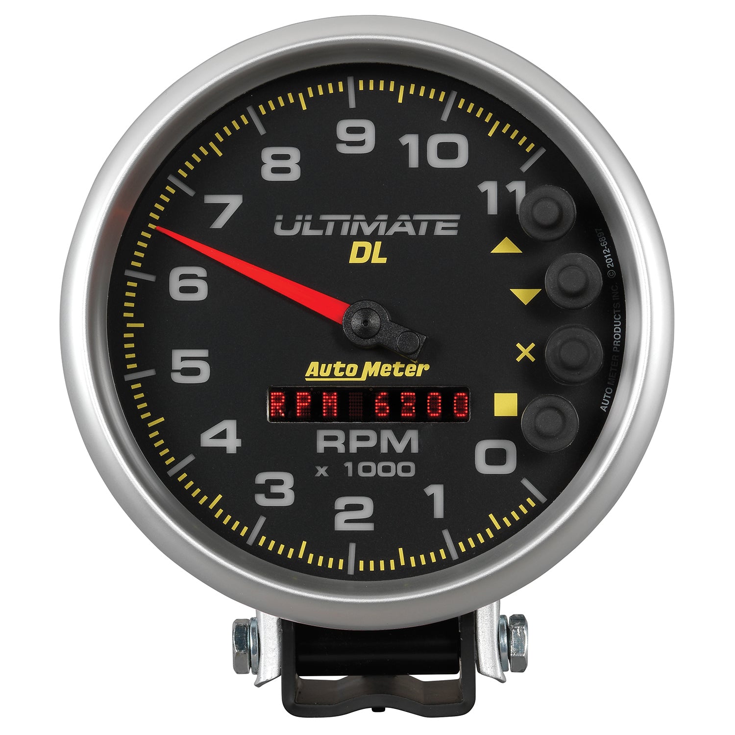 AutoMeter 6897 - GAUGE, TACH, 5", 11K RPM, PEDESTAL, DATALOGGING, ULTIMATE DL PLAYBACK, BLACK 3