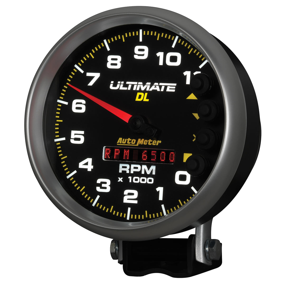 AutoMeter 6897 - GAUGE, TACH, 5", 11K RPM, PEDESTAL, DATALOGGING, ULTIMATE DL PLAYBACK, BLACK 5