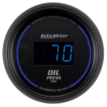 AutoMeter 6927 - GAUGE, OIL PRESSURE, 2 1/16", 100PSI, DIGITAL, BLACK DIAL W/ BLUE LED 3