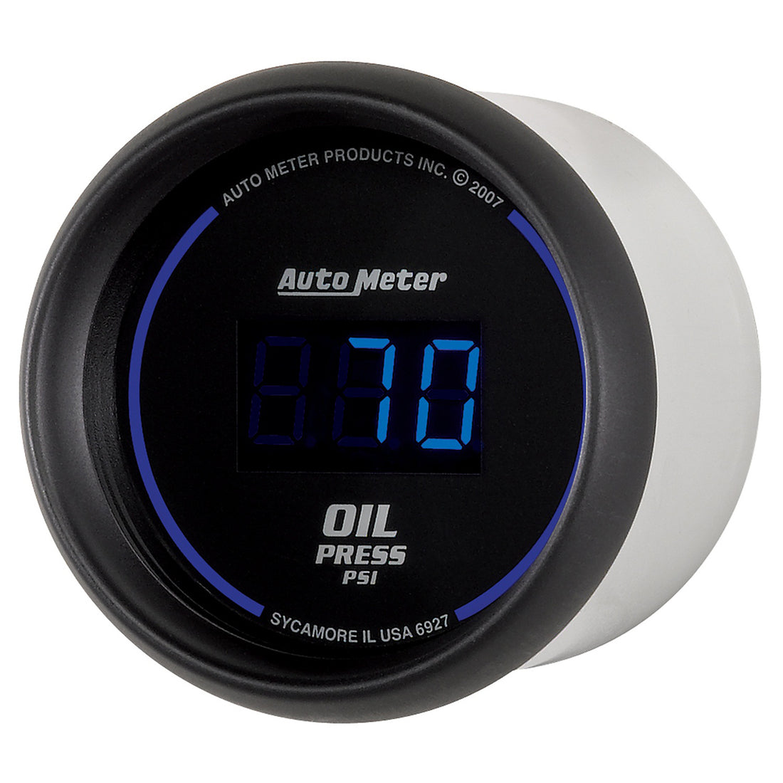 AutoMeter 6927 - GAUGE, OIL PRESSURE, 2 1/16", 100PSI, DIGITAL, BLACK DIAL W/ BLUE LED 4