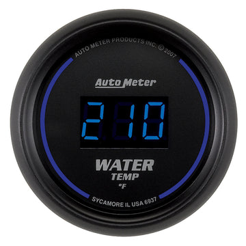AutoMeter 6937 - GAUGE, WATER TEMP, 2 1/16", 340?F, DIGITAL, BLACK DIAL W/ BLUE LED 3