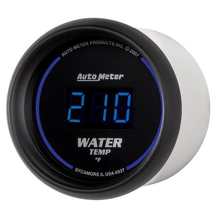 AutoMeter 6937 - GAUGE, WATER TEMP, 2 1/16", 340?F, DIGITAL, BLACK DIAL W/ BLUE LED 4