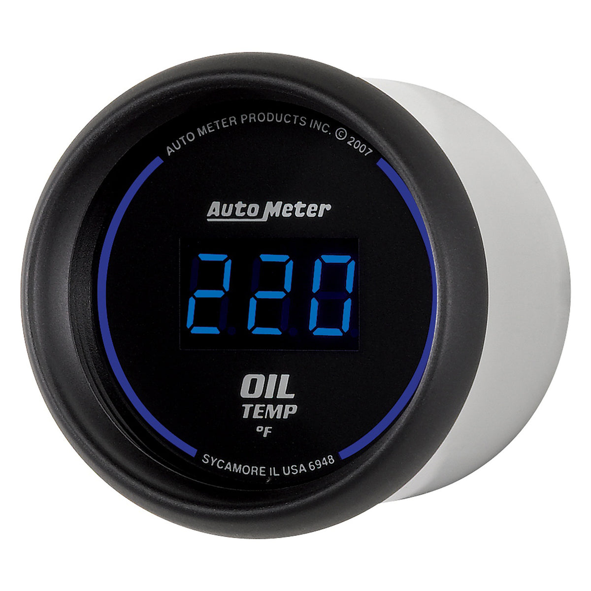 AutoMeter 6948 - GAUGE, OIL TEMP, 2 1/16", 340?F, DIGITAL, BLACK DIAL W/ BLUE LED 4