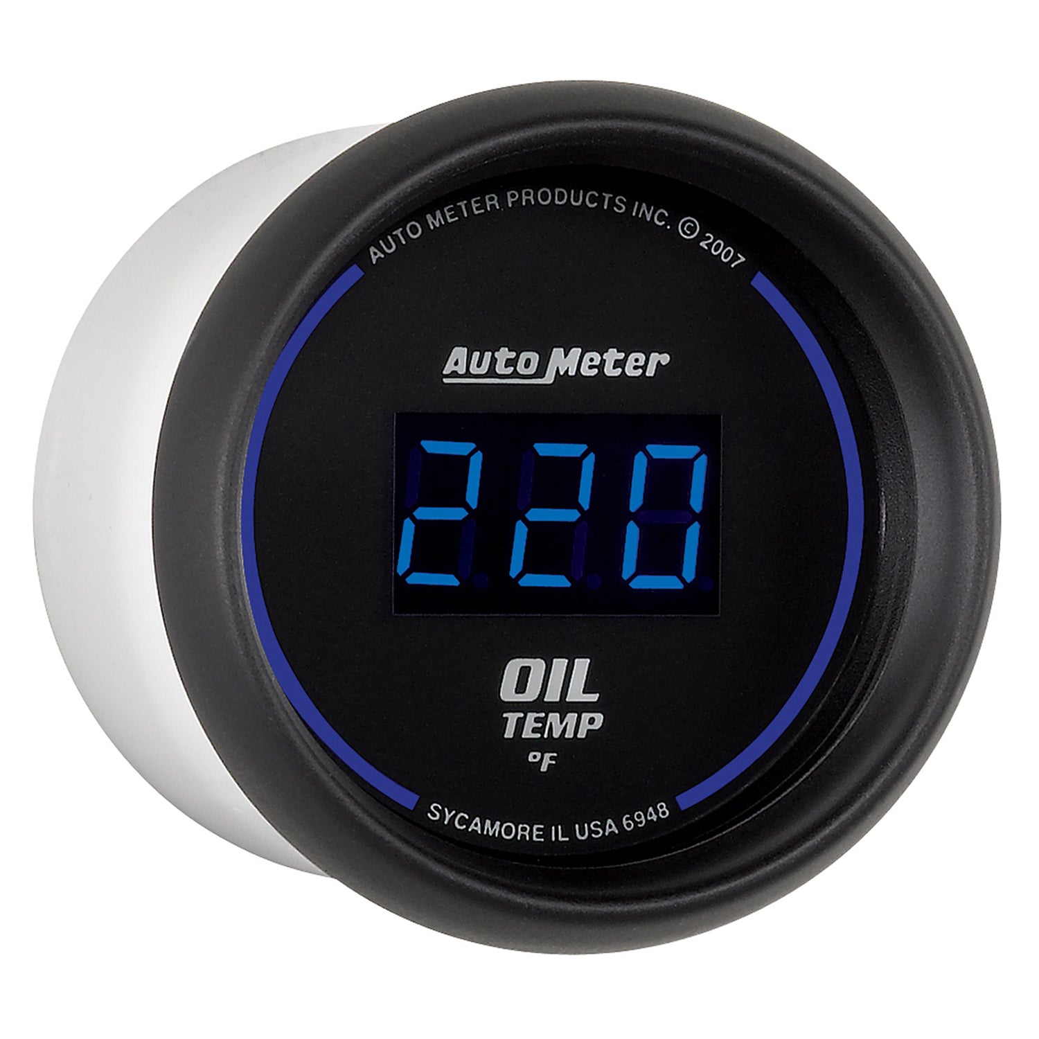 AutoMeter 6948 - GAUGE, OIL TEMP, 2 1/16", 340?F, DIGITAL, BLACK DIAL W/ BLUE LED 5