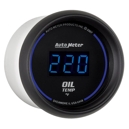 AutoMeter 6948 - GAUGE, OIL TEMP, 2 1/16", 340?F, DIGITAL, BLACK DIAL W/ BLUE LED 5