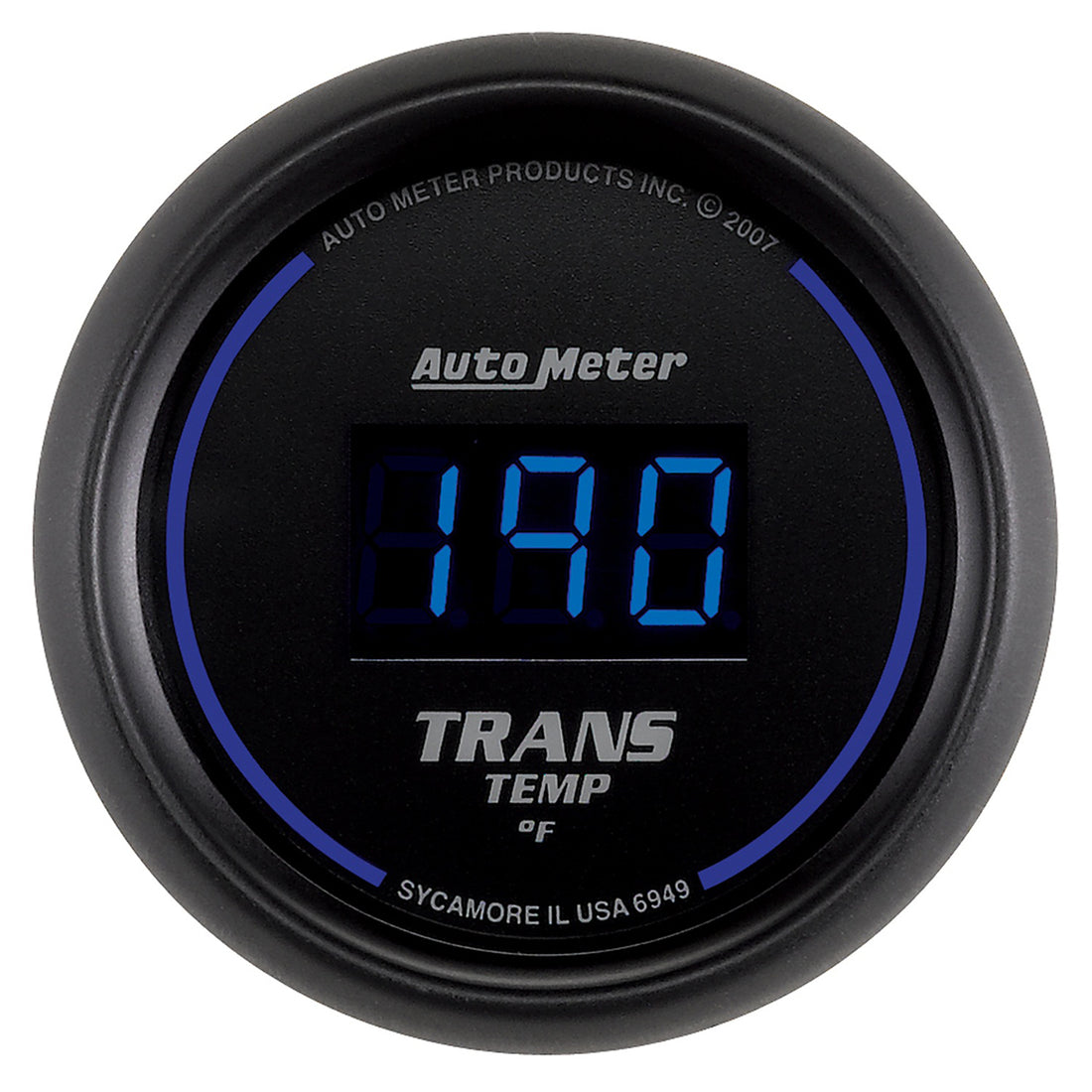 AutoMeter 6949 - GAUGE, TRANS TEMP, 2 1/16", 340?F, DIGITAL, BLACK DIAL W/ BLUE LED